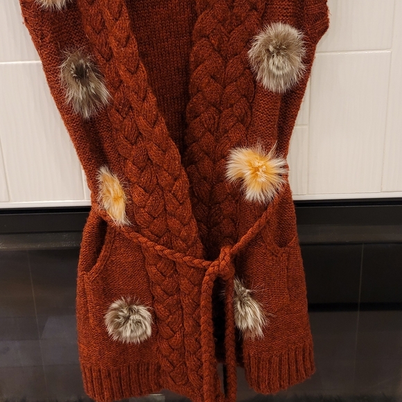 Womens Bacci Sleeveless Cardigan Sweater Size Small - Picture 2 of 12